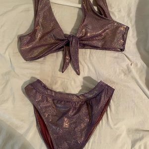 Purple metallic swim